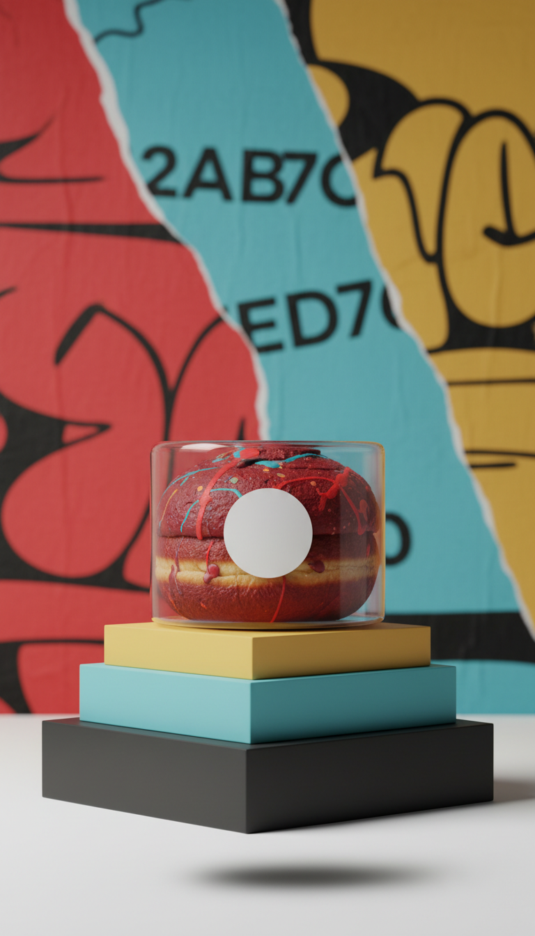 Graffiti Red Protein Cronut